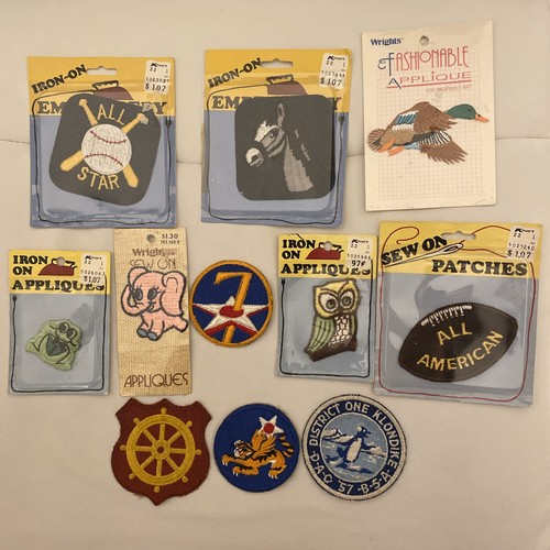 Vintage 50er 60er Aufnäher Lot Militär Eule Frosch Gänse Pfadfinder Elefant selten! - Bild 2 von 21