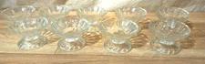 Set Of 9 Vintage Libby Ice Cream Bowl Dessert Dish Footed Pedestal