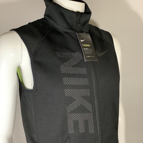 NWT Nike DRI-FIT Therma Sphere Training Vest Black Volt 807763-010 Men’s Size S - Picture 3 of 5