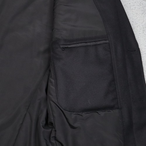 Ermenegildo Z Zegna Wool Drop-8 Solid Black Mantel Herren 42R gefüttert Luxus - Bild 8 von 22