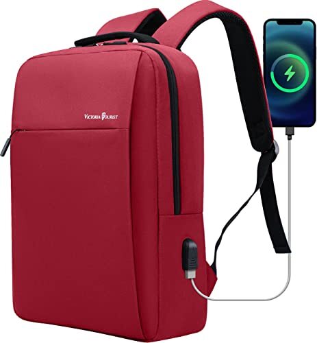 Women's College Laptop Backpack with USB Charging Port Water Resistant-image