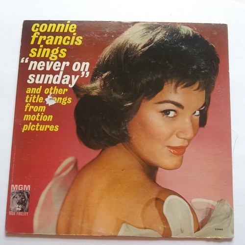 Connie Francis Sings Never on Sunday Vinyl Record LP E3965 MGM - Imagen 1 de 7