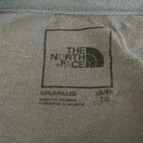 The North Face Girls' Grey Graphic Long Sleeve Tee Size S/P 7/8 - Picture 4 of 6