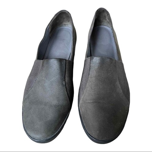 Eileen Fisher brown elastic slip on leather loafer women's 8 - Picture 3 of 8