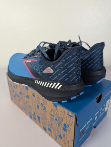 Brooks Shoes Womens 11 B Medium Launch GTS 10 Peacoat Blue Pink Running Athletic - Picture 8 of 16