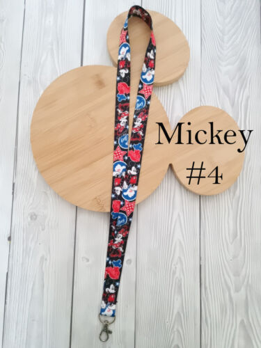 SALE Disney Character Mickey stitch ear holiday Key chain holder ID lanyard - Picture 148 of 249