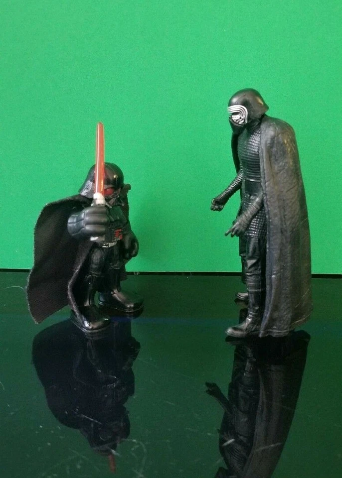 Figura de acción Playskool Darth Vadel Hasbro Jedi Force Galactic Heroes + Kylo Ren Foto 4 de 4