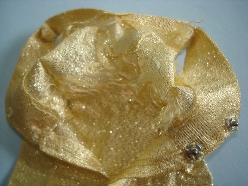 Vintage Premier Togs #817 (?) Barbie Clone Gold Shimmer Belle Dress 1960s - Picture 3 of 6