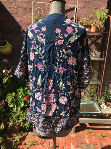 NEW Monsoon UK artisan hand embellished bead sequin floral kimono jacket S to 12 - Picture 8 of 12