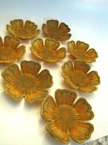 Vintage Sackleinen Tiki Bar Blume Untersetzer, 8er Set - Bild 1 von 4