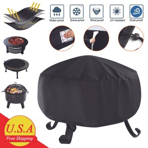 BBQ Gas Grill Cover Round Patio Fire Pit Barbecue Waterproof Outdoor Protection BBQ Gas Grill Cover Round Patio Fire Pit Barbecue Waterproof Outdoor Protection