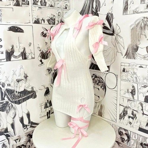 Sexy Mujeres Niñas Mini Vaca Body Halter Juegos con disfraces Prendas para dormir Lencería Conjunto de anime - Imagen 8 de 10