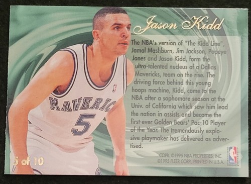 94-95 Flair Wave of the Future Jason Kidd - Picture 2 of 2