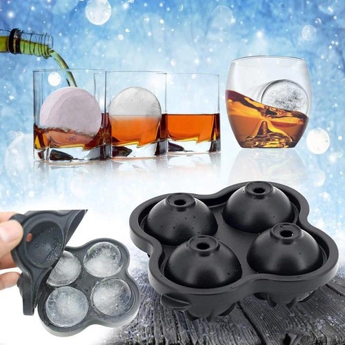 Bandeja para hacer bolas de hielo de silicona de rejilla 4/6/8 - Molde de hielo hágalo usted mismo para congelador y cócteles - Imagen 23 de 26