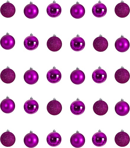 Nearly Natural Holiday Christmas 30 Count 2.5″ Shatterproof Ornament Set with... - Bild 1 von 2