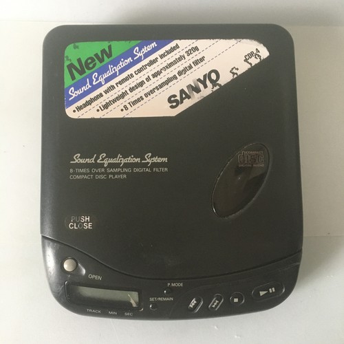 SANYO CDP4 Portable CD Compact Disc Player Black Discman FOR SPARES