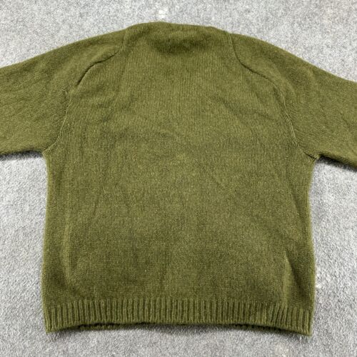 VINTAGE Wollpullover Grün Herren M? Grüne Strickjacke Mohair? Kurt Cobain 3 lagig 60er Jahre - Bild 7 von 10