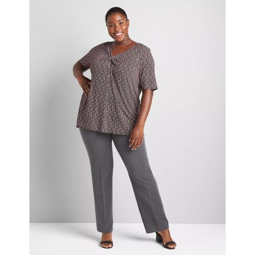 Pantaloni dritti drappo Lane Bryant aderenti dritti perfetti con vita magica 20 L - Foto 3 di 3