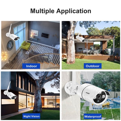 3MP HD Wireless CCTV System 4CH NVR Home Outdoor Security Camera Kit Motion IR - Picture 3 of 16