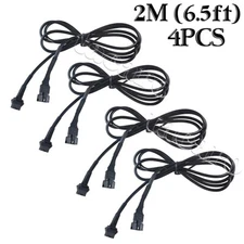 4x 4Pin Extension Wire Cable Connector For RGB LED Strip Rock Lights Glow Lamp