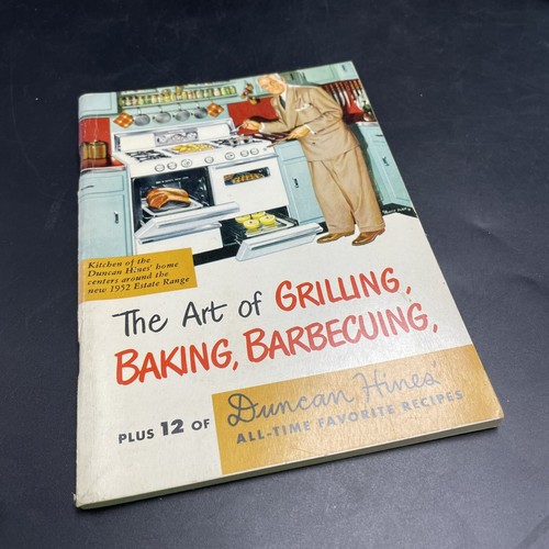 Vtg 1952 Estate Ranges Cookbook Art Of Grilling Baking Barbecuing Duncan Hines - Imagen 13 de 13