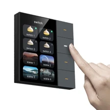 Customizable Smart Wall Switch with Responsive Touch Screen for Home Use