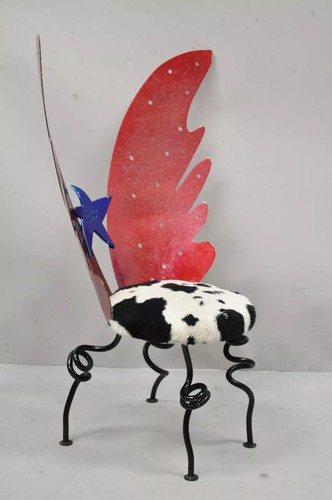 Paul and Christine Knoblauch Butterfly Wings "Angel Baby" Sculpture Childs Chair - Picture 9 of 12