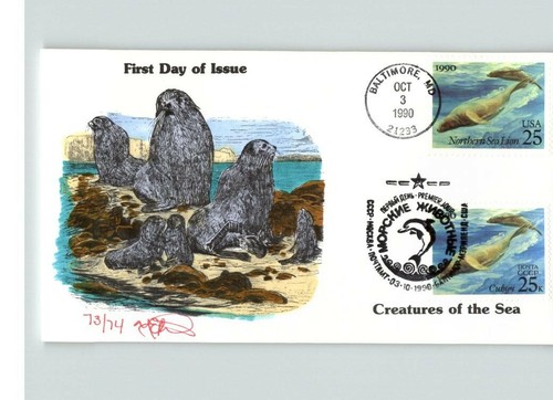 EMISSIONE CONGIUNTA: Set di 2 CREATURE del Mare, Russia, URSS e Stati Uniti, 1990 - Foto 2 di 2