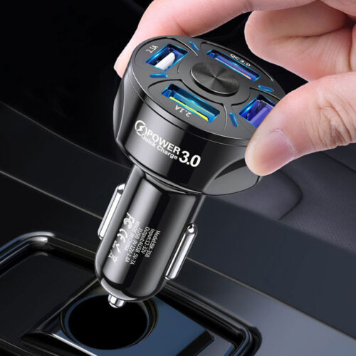 4 USB Ports Car Charger Fast Safe Charging QC 3.0 Adapter for Cell Phone Tablet - Picture 7 of 9