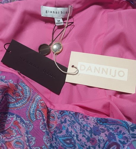 Gianni Bini M ISABELLA BANDANA Wrap Dress Boho Maxi Cottagecore Dannijo NWT - Picture 3 of 7