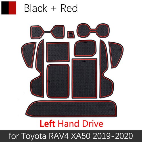 Alfombrilla antideslizante para puerta Toyota RAV4 2019-2020 ranura taza almohadilla teléfono cojín puerta - Imagen 9 de 10