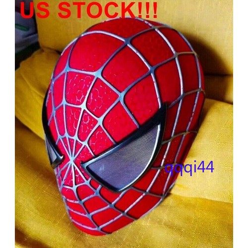 Movie Tobey Maguire Cosplay Mask Spider-Man Full Face Headgear Xmas Halloween - Picture 3 of 16
