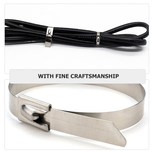 2 PCS Kabelbinder Aus Edelstahl Kabelbindungen Mit Müdlosenstahl - Afbeelding 2 van 12