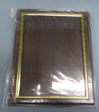 8 x 10 walnut plaque holds 6 x 8 photo gold self adhesive frame hanging