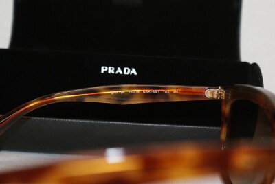 New PRADA Women Havana Sunglasses 52-19-140 Prada Pr A02s Women Havana Butterfly Sunglasses – Otticanet main image 2