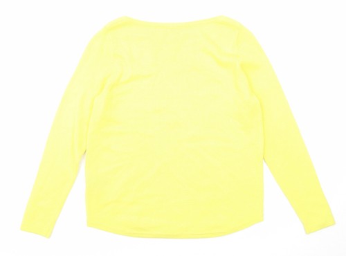M&Co Womens Yellow Round Neck Acrylic Blend Jumper Size 12 - Picture 2 of 10