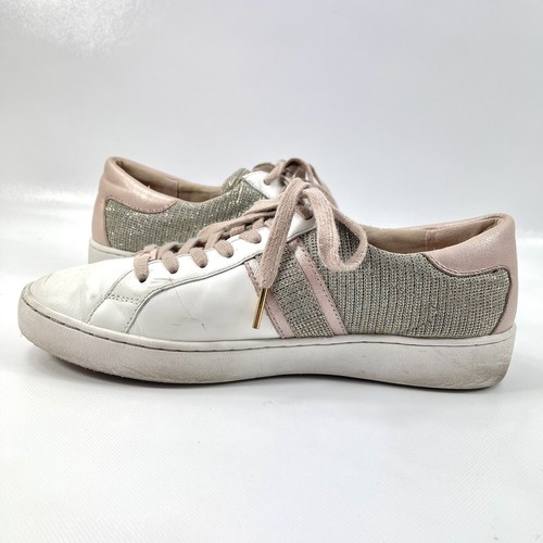 Michael Kors Irving Sneakers White Leather Spark Shoes Women's Size 9.5 M - Picture 12 of 19