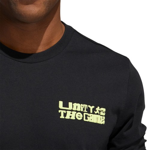 Adidas Men's Unity Long Sleeve Graphic Tee, Black - Bild 4 von 9