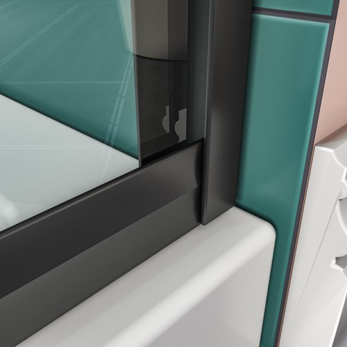 ELEGANT 54" W x 72" H Semi-Frameless Sliding Shower Door Clear Tempered Glass - Picture 5 of 11