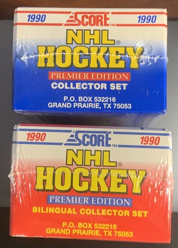 1990 Score NHL Hockey English & Bilingual Premier Edition Factory Sealed Sets - Picture 5 of 6