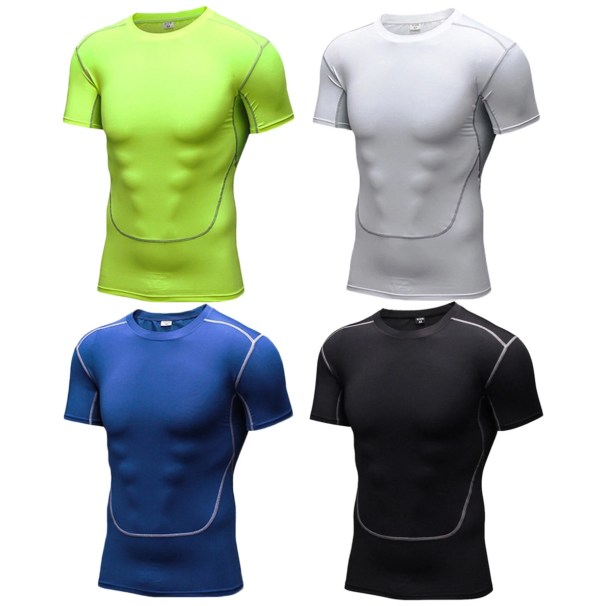 Men's Quick-Dry Swim Shirt UPF 50+ Sun Protection Swimwear Rash Guard  T-Shirts