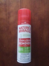 NATURE'S MIRACLE STAIN ODOR REMOVER Foam Formula ,disinfectantFor Dogs 17.5 oz