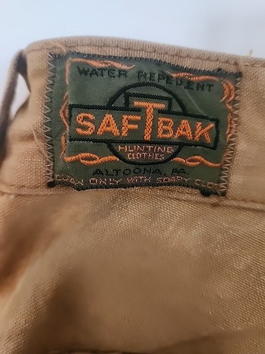 Saf T Bak Hunting Clothes 2 Tone Pants Water Repellent 34W x 28.5L Pre-owned - Picture 4 of 16
