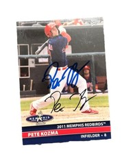 2011 MultiAd Sports Memphis Redbirds Pete Kozma Signed Auto Card #6