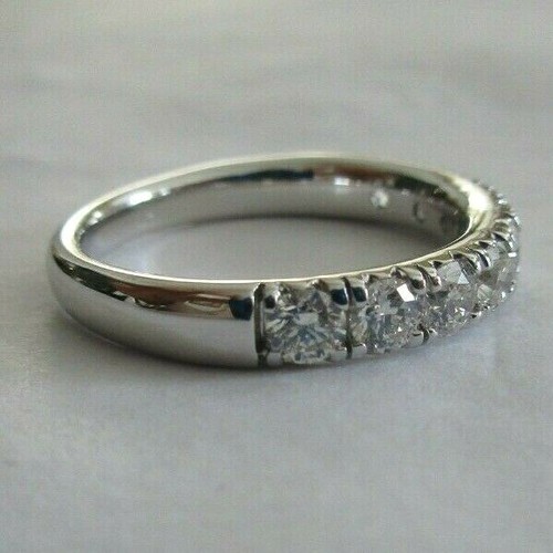 14K Weißgold Diamant Ehering Diamant = 1,25 Karat F-VS2 Wert = 7.500 $ - Bild 2 von 10