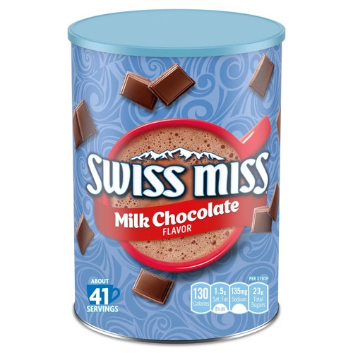 Swiss Miss Milk Chocolate Flavored Hot Cocoa Mix, 45.68 Oz Canister 2 pack - Picture 2 of 8
