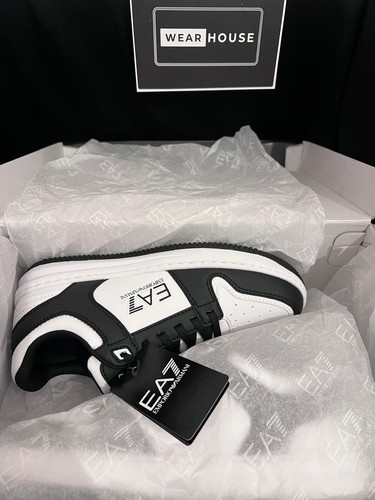 EMPORIO ARMANI EA7 Trainers Size 5 UK White/Black - New W Tags & box - RRP £135 - Picture 12 of 13