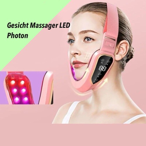 Masajeador facial LED fotón terapia adelgazamiento facial mejilla mentón cara doble - Imagen 1 de 15