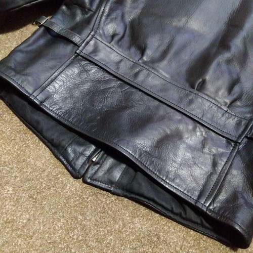 AERO LEATHER Horsehide Leather Jacket Size 34 Black Made in SCHOTLAND Rare - Picture 15 of 20
