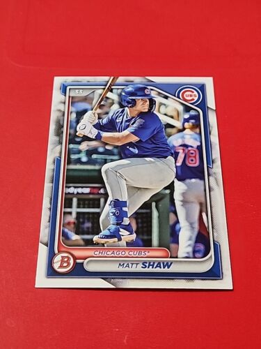 2024 Bowman Draft Paper Base BD-26 Matt Shaw Chicago Cubs - Picture 2 of 3